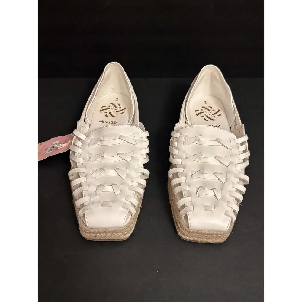 NWT Sam & Libby Women’s Asha Espadrille White 9